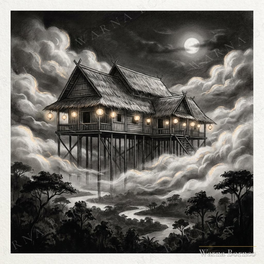 Longhouse Among Clouds